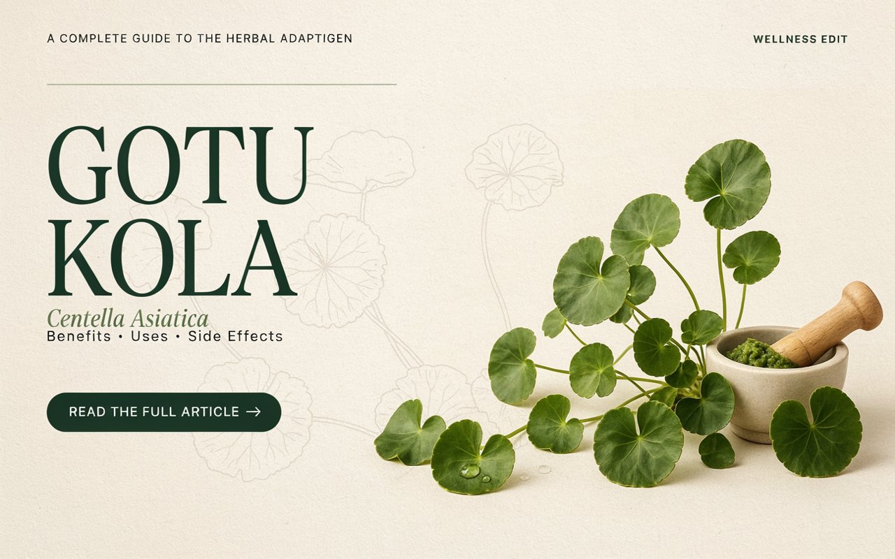 Gotu Kola (Centella Asiatica): Benefits, Uses, and Side Effects